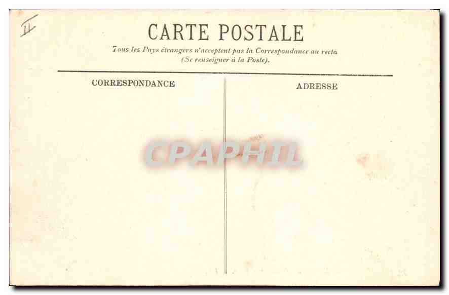 CPA Biarritz L'Hotel du Palais et le Parc — Verso