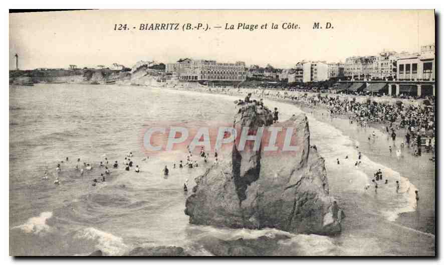 CPA Biarritz La Plage et la Cote