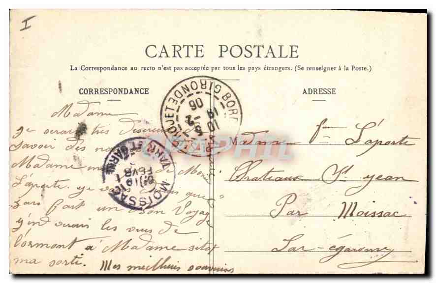 CPA Biarritz Artistique La Villa Belza — Rückseite