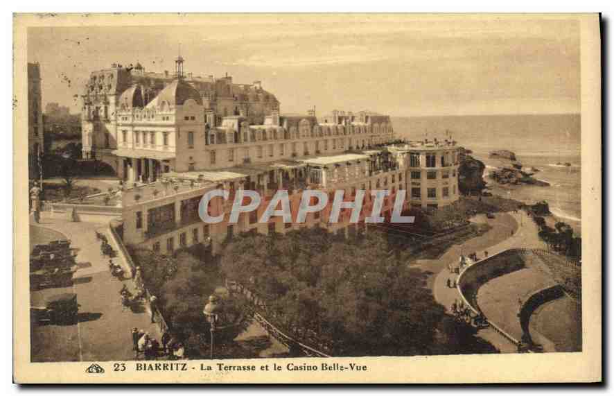 Biarritz - La Terrasse et le Casino Belle-Vue — éditeur : Société des Arts Mécaniques, Strasbourg, n° 23