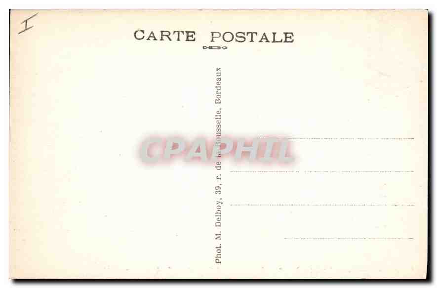 CPA Biarritz Grande Plage et Hotel d'Angleterre — Verso