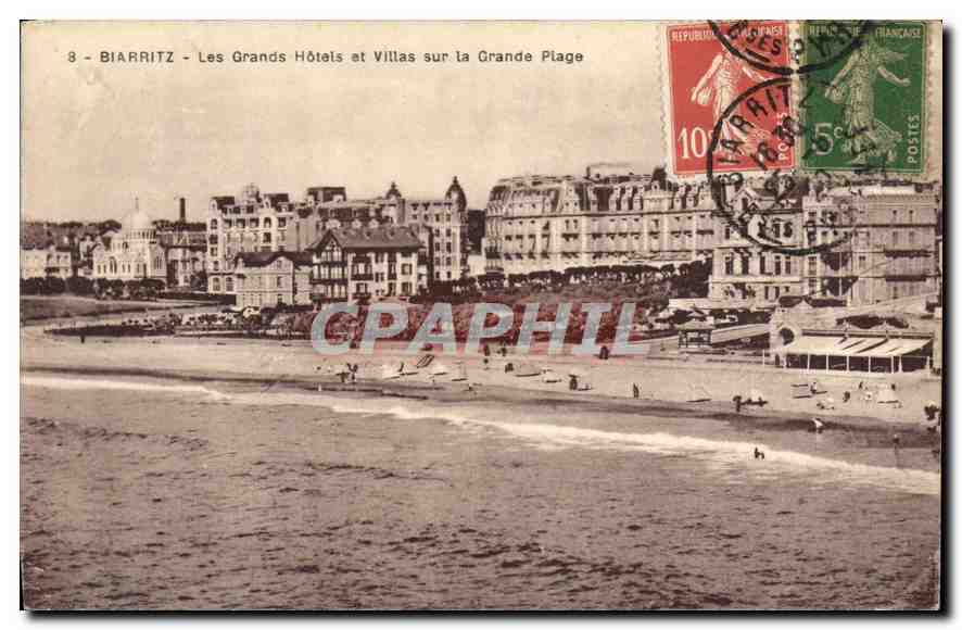 CPA Biarritz Les Grands Hotel et Villas sur la Grande Plage