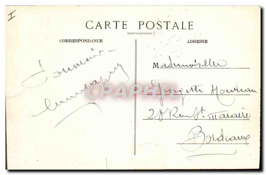 CPA Biarritz Pittoresque Hotel du Palais  vu de la Plage — Rückseite