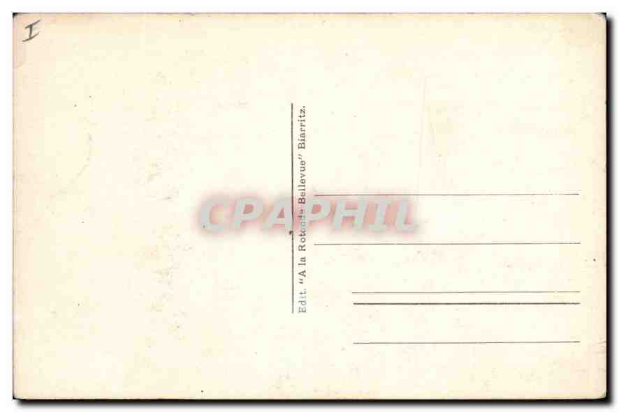 CPA Biarritz Bellevue — Verso