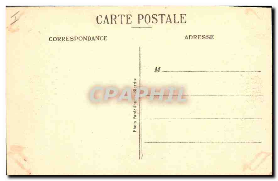CPA Biarritz Golfe de Gascogne Helianthe sur la Falaise — Rückseite