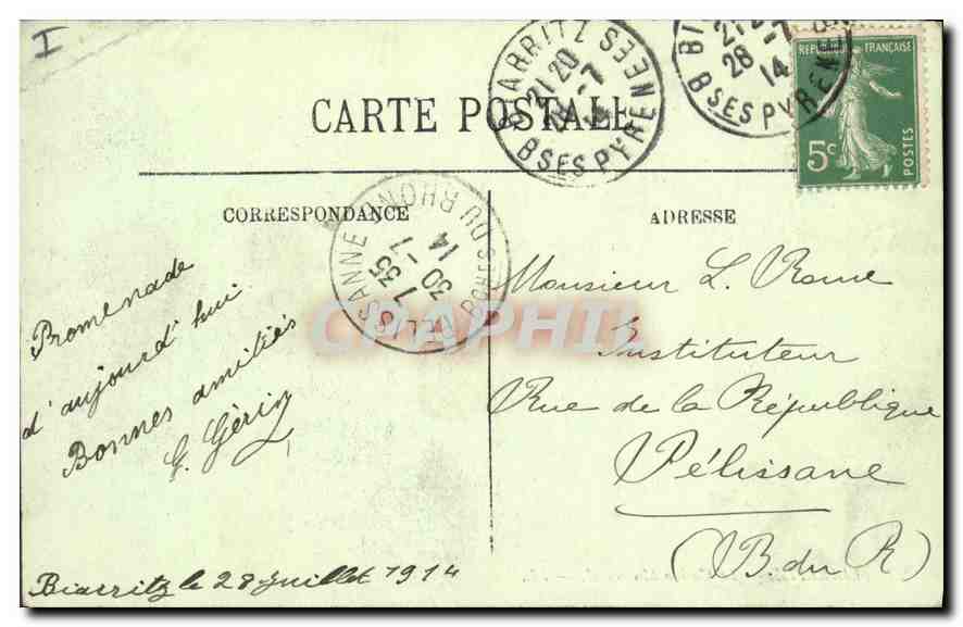 CPA Le Casino Municipal — Rückseite