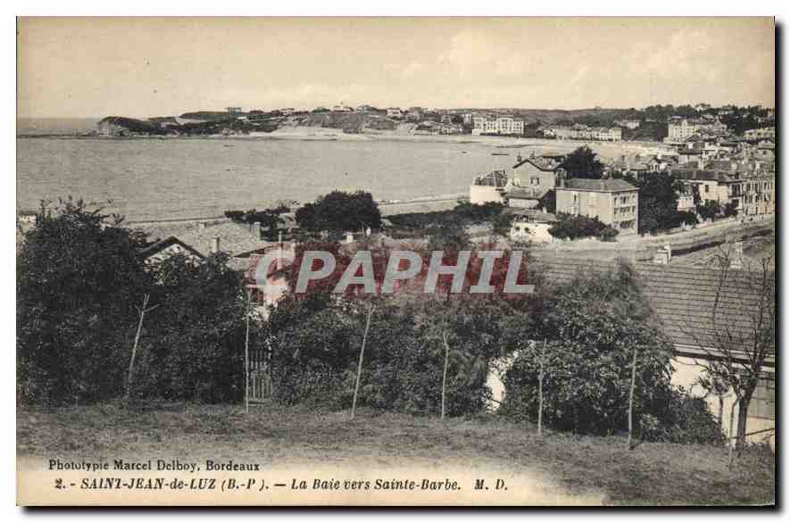 CPA Saint Jean de Luz La Baie vers Sainte Barbe