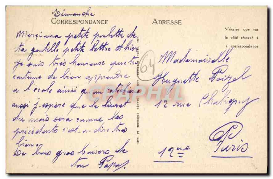 CPA Saint Jean de Luz La Rhune de la Tour de Bordagain — Verso