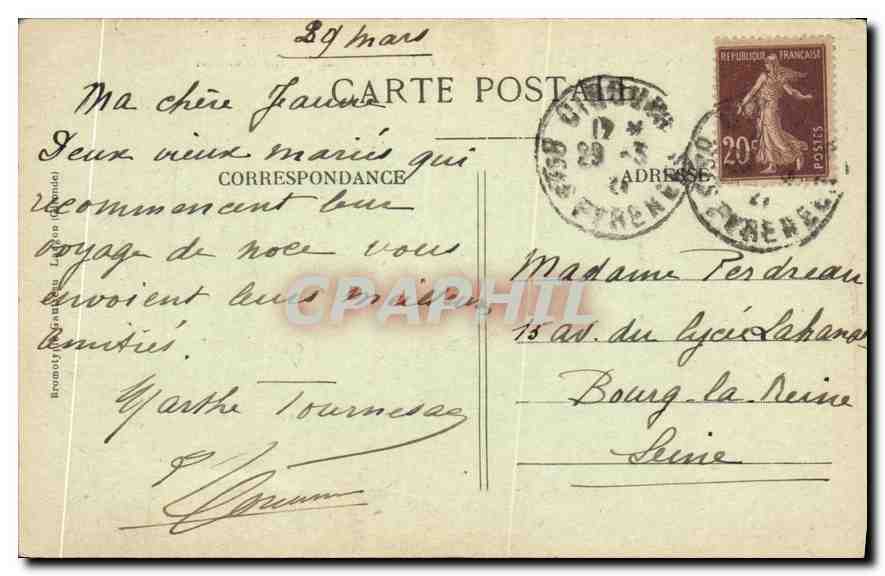 CPA Saint Jean de Luz La Cote Basque Vue generale prise de Ciboure — Verso