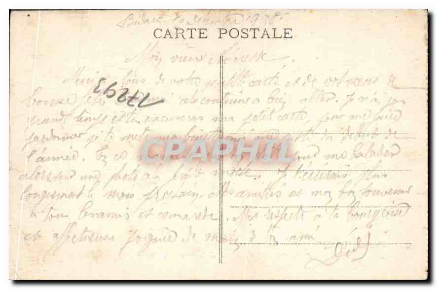 CPA Saint Jean de Luz Entree de la Palais — Verso