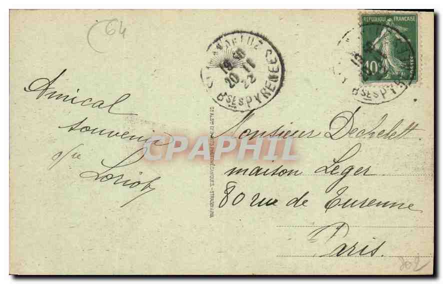 CPA Saint Jean de Luz Maison Louis XIV — Verso
