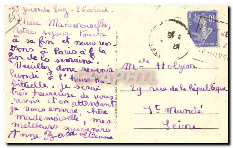 CPA Saint Jean de Luz Maison Louis XIV — Verso