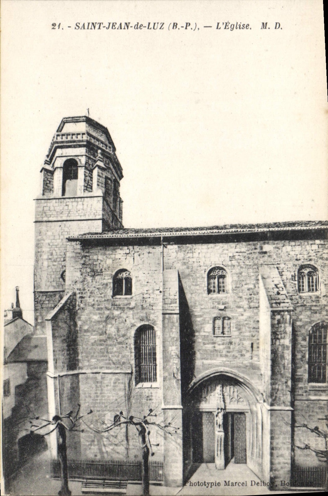 Saint-Jean-de-Luz (B.P.) — Die Kirche — Phototypie Marcel Delboy, Bordeaux