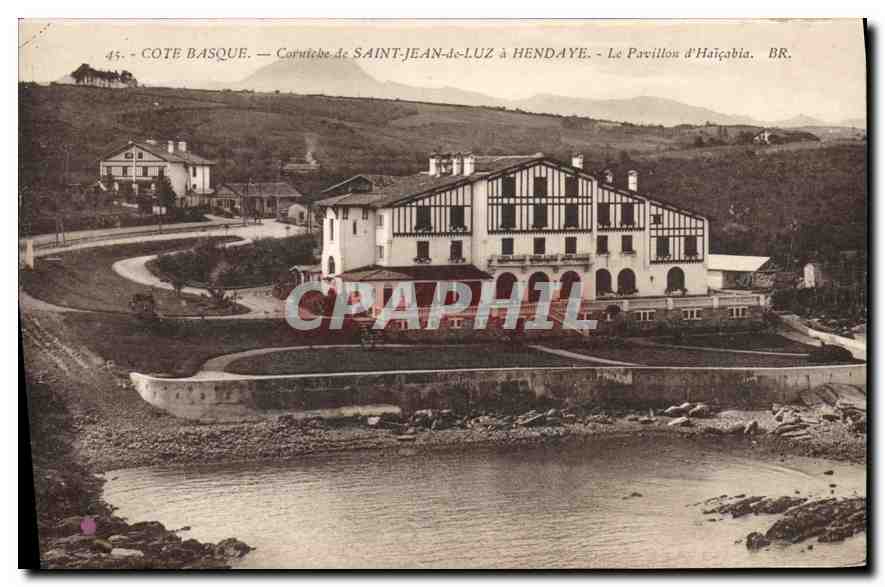 CPA Saint Jean de Luz Cote Basque Couiebe de Saint Jean de Luz a Hendaye Le Pavillon d'Haicabia 