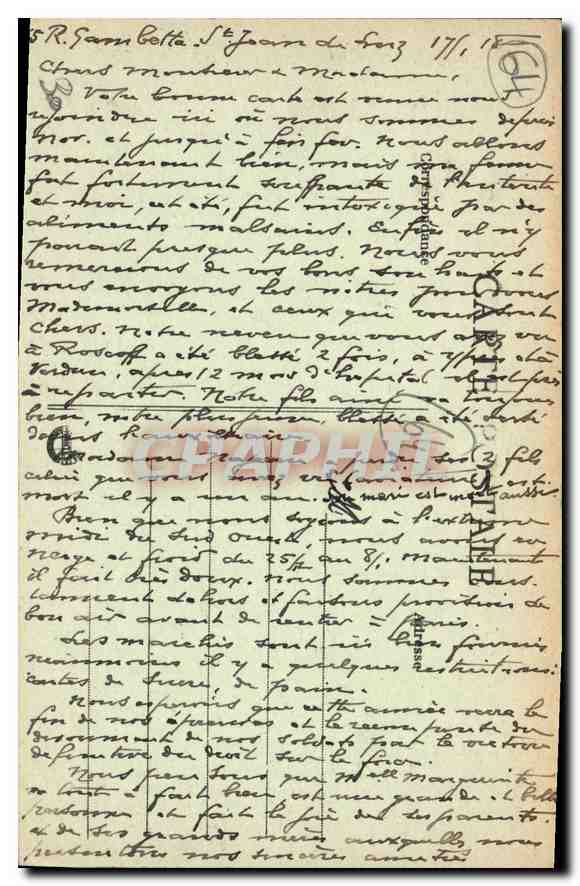 CPA Saint Jean de Luz Cote Basque Vue generale prise de Sainte Barbe et la Rhune — Verso
