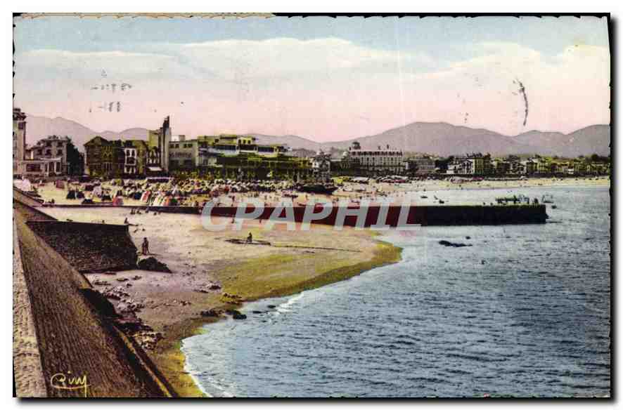 CPA Saint Jean de Luz La Jetee embarcade et la Plage a maree basse