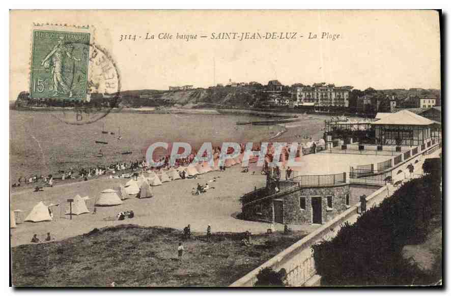 CPA Saint Jean de Luz La Cote Basque La Plage