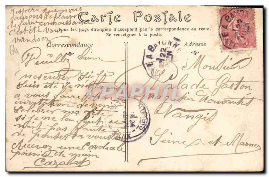 SAINT-JEAN-DE-LUZ — Le Grand Casino — ND Phot — Verso