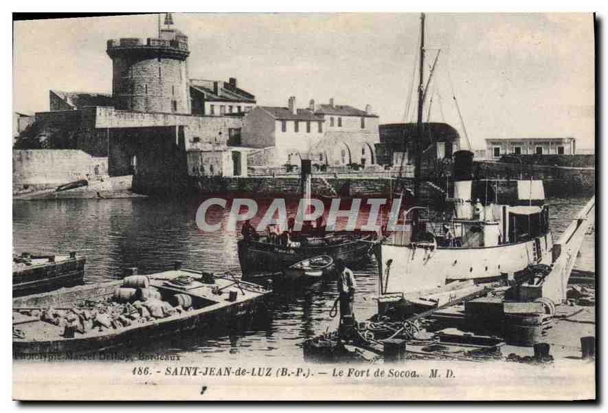 SAINT-JEAN-de-LUZ (B.-P.) — The Fort of Soccoa — Phototype Marcel Delhoy, Bordeaux — no. 486