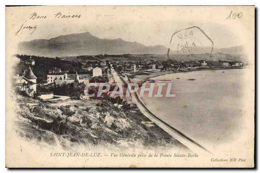 CPA Saint Jean de Luz Vue Generale prise de la Pointe Sainte Barbe