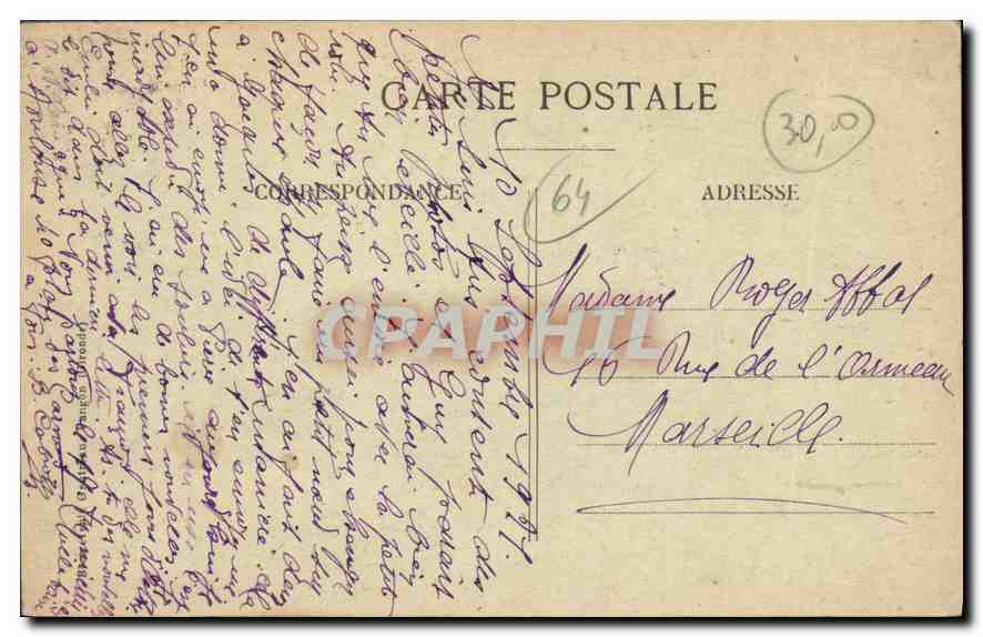 CPA Saint Jean de Luz La Cote Basque Un coin du port Maison de l'Infante — Verso