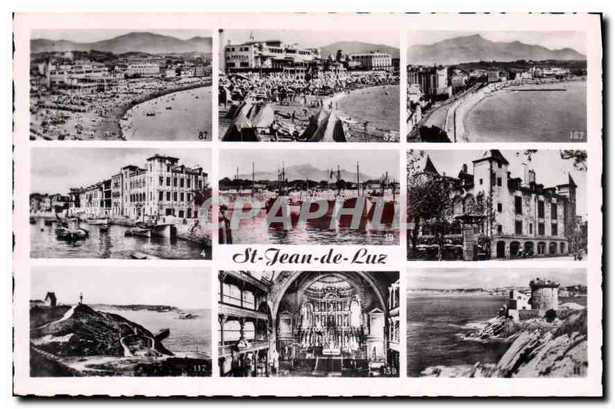 CPM Saint Jean de Luz La Plage et le Casino La Plage et la Rhune Maison de l'Infante Port Maison Lou