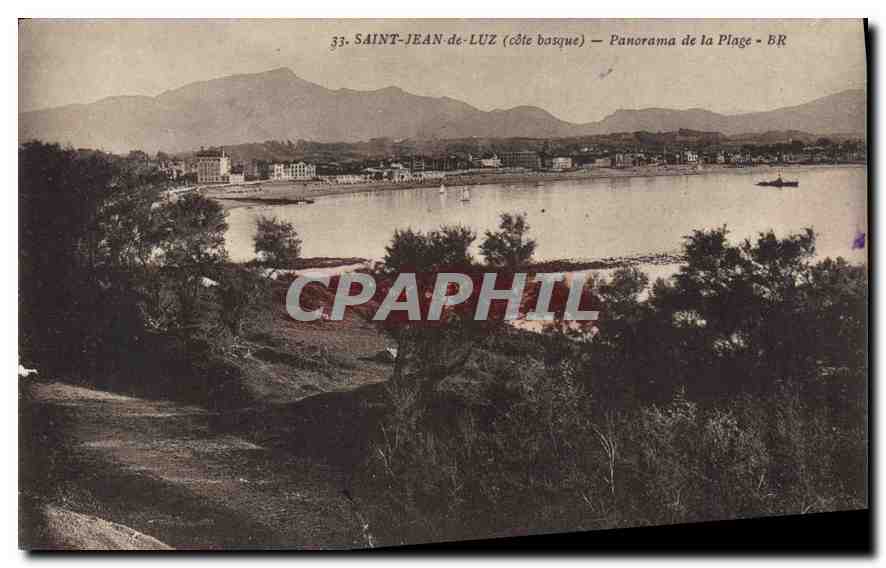 CPA Saint Jean de Luz (Basses Pyrenees) Panorama de la Plage 