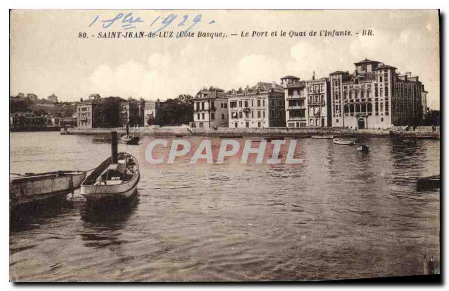 CPA Saint Jean de Luz (Basses Pyrenees) Le Port et le Quai de l'Infante