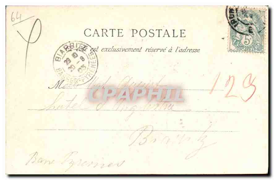 CPA Saint Jean de Luz Porte de l'Eglise — Verso