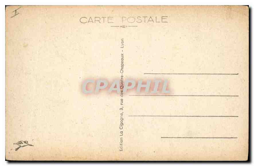 Lyon — Cours de Verdun, Place Carnot et Monument de la République — Édition La Cigagna, 3, rue des Quatre-Chapeaux — Verso