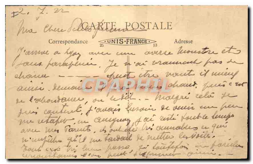 CPA Lyon Place de la Republique(ensemble) — Verso
