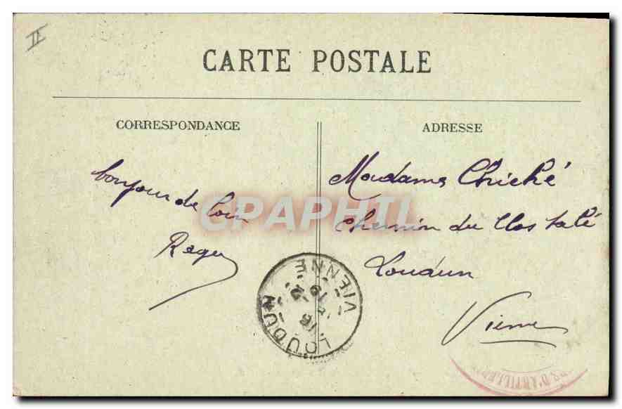 CPA Lyon Place Carnot La Station des Tramways — Verso
