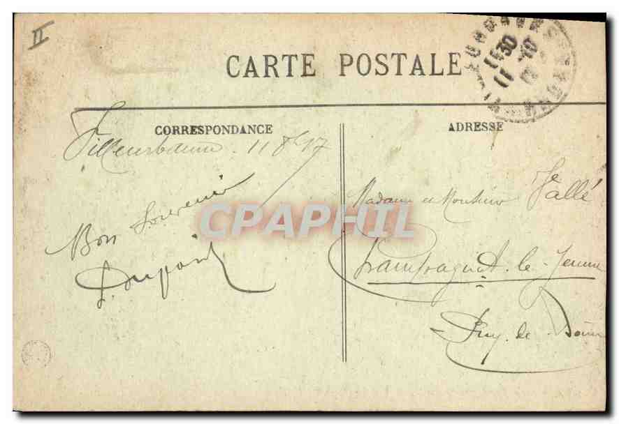 LYON — Vue Générale sur Vaise et le Mont-d'Or — E. R. — n°132 — Verso
