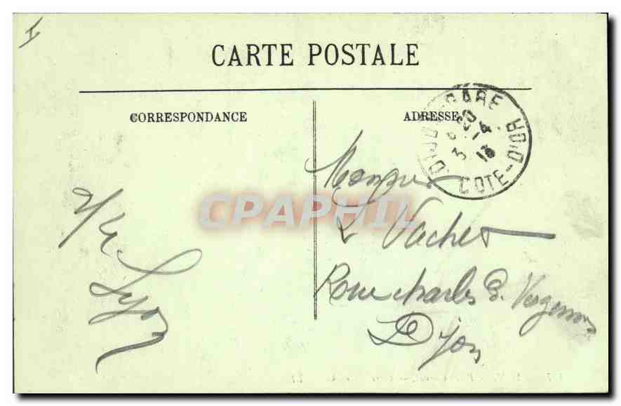 CPA Lyon Place Carnot Gare Perrache — Verso