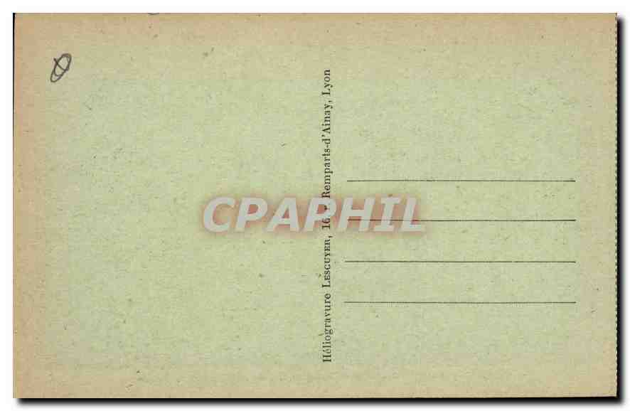 CPA Lyon Place Carnot et la gare de Perrache — Verso