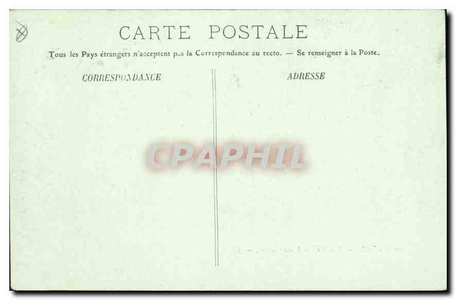 CPA Lyon Vue vers la Place Carnot Tramways — Verso