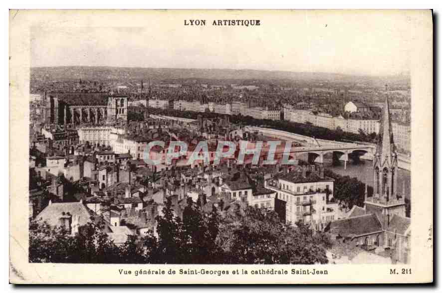 CPA Lyon Artistique Vue generale de Saint Georges et la cathedrale Saint Jean