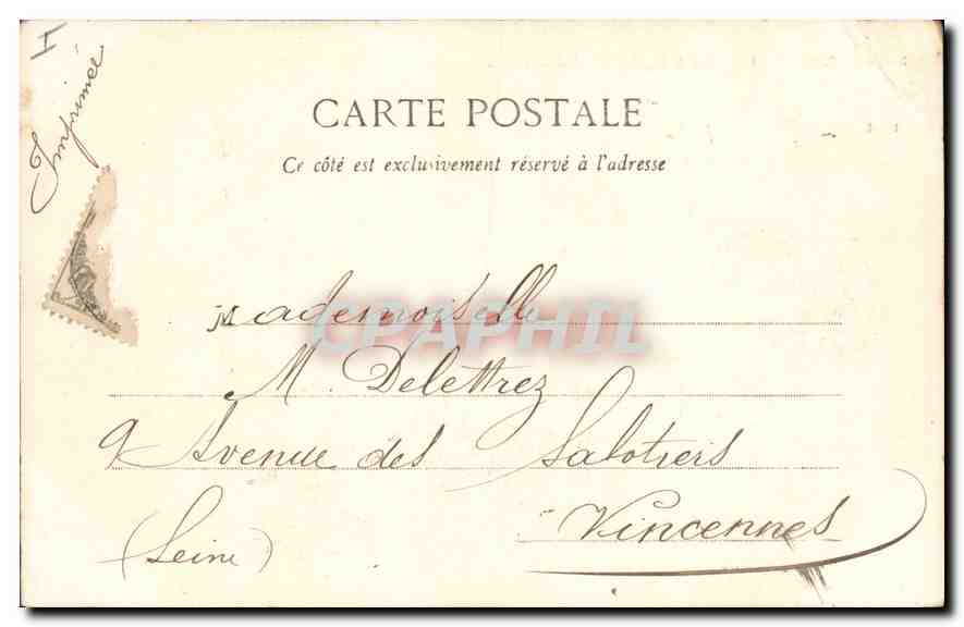CPA Lyon Coteau Eglise de Fourviere — Rückseite