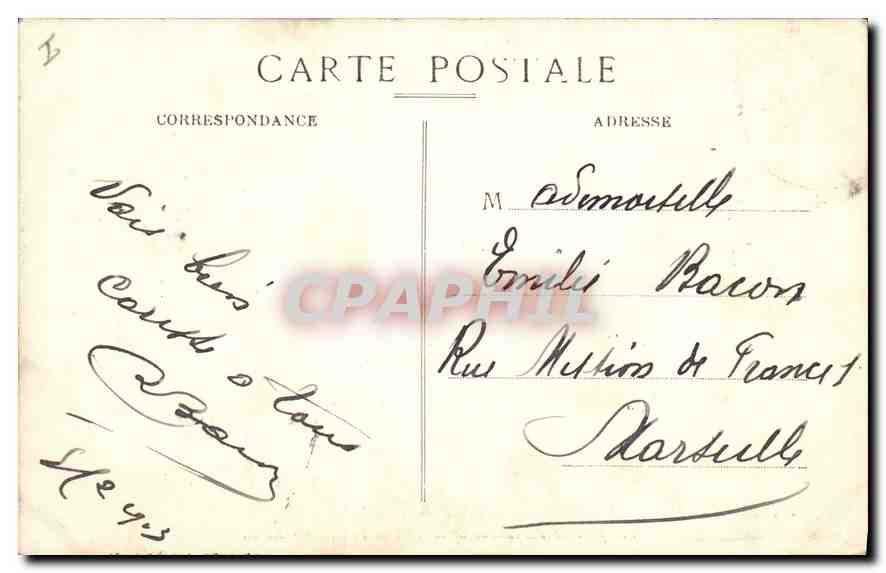 CPA Lyon N D de Fourviere et jonction du Rhone et de la Saone Vue prise de l'Ascenseur de la Tour de — Verso