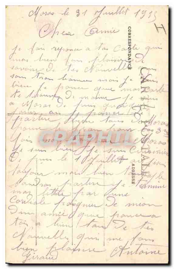 CPA Lyon Abside de la Cathedrale et Fourviere — Verso