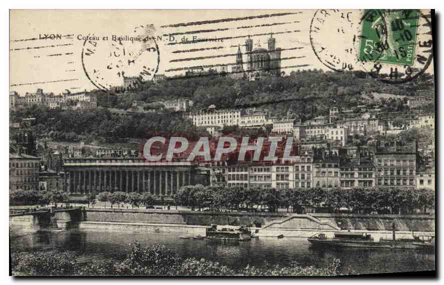 Lyon — Coteau and Basilique de N.-D. de Fourvière — publisher not visible