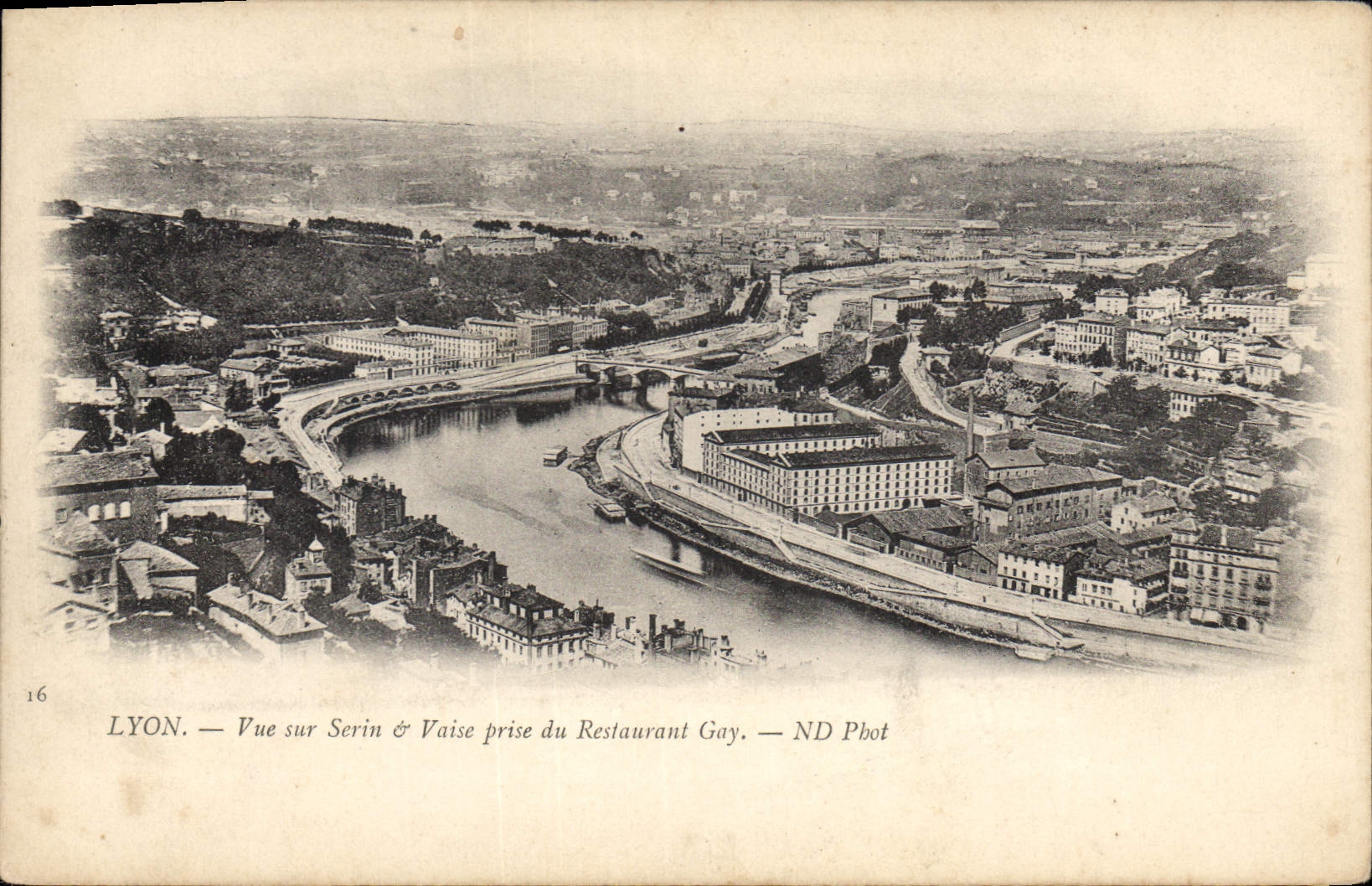 CPA Lyon Vue sur Serin et Vaise prise du Restaurant Gay