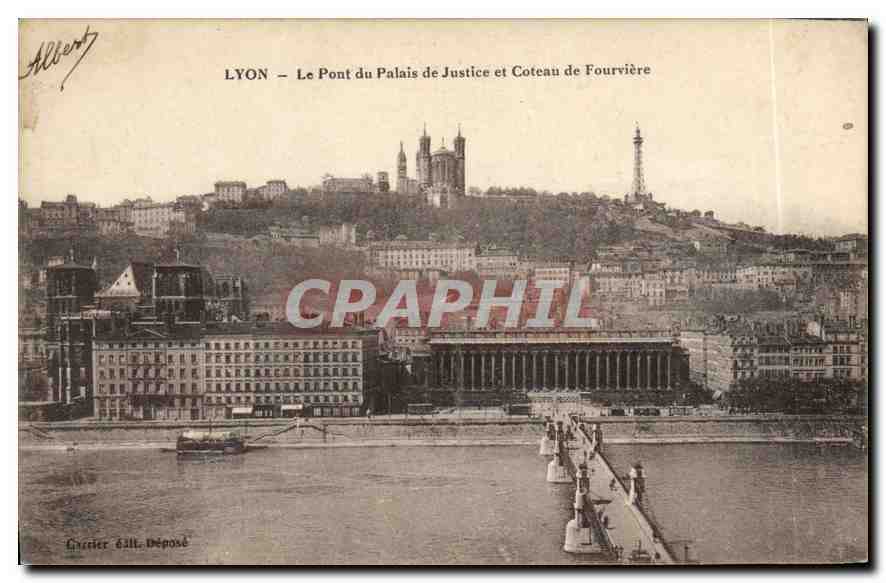 LYON — Le Pont du Palais de Justice et Coteau de Fourvière — Excéler Édit. Déposé