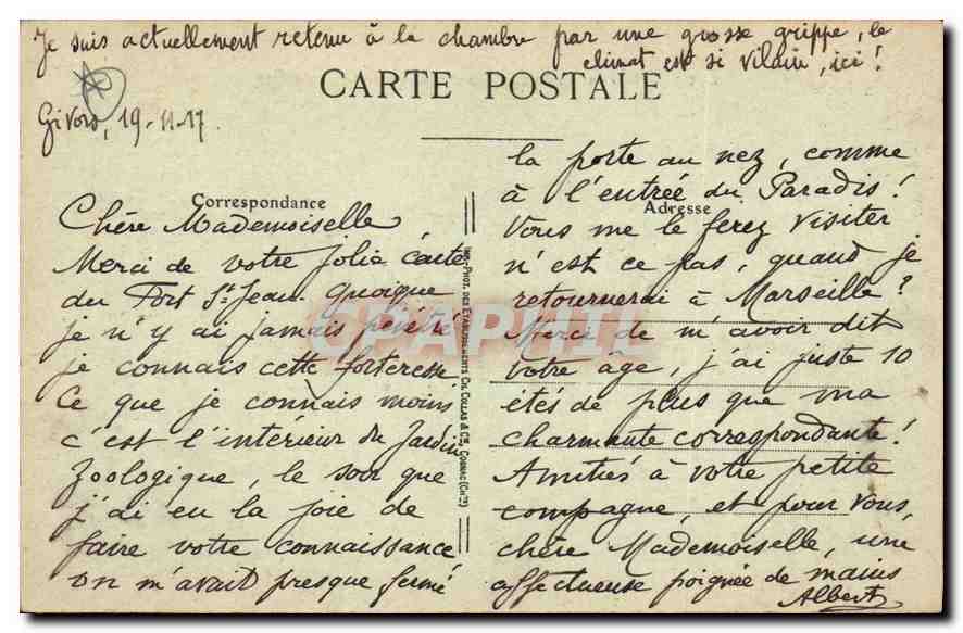 LYON — Le Pont du Palais de Justice et Coteau de Fourvière — Excéler Édit. Déposé — Verso