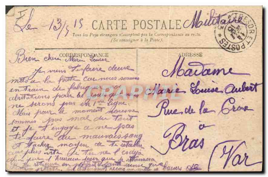 CPA Lyon Vue Generale prise du Coleau Ste Foy Avion Aviation — Verso