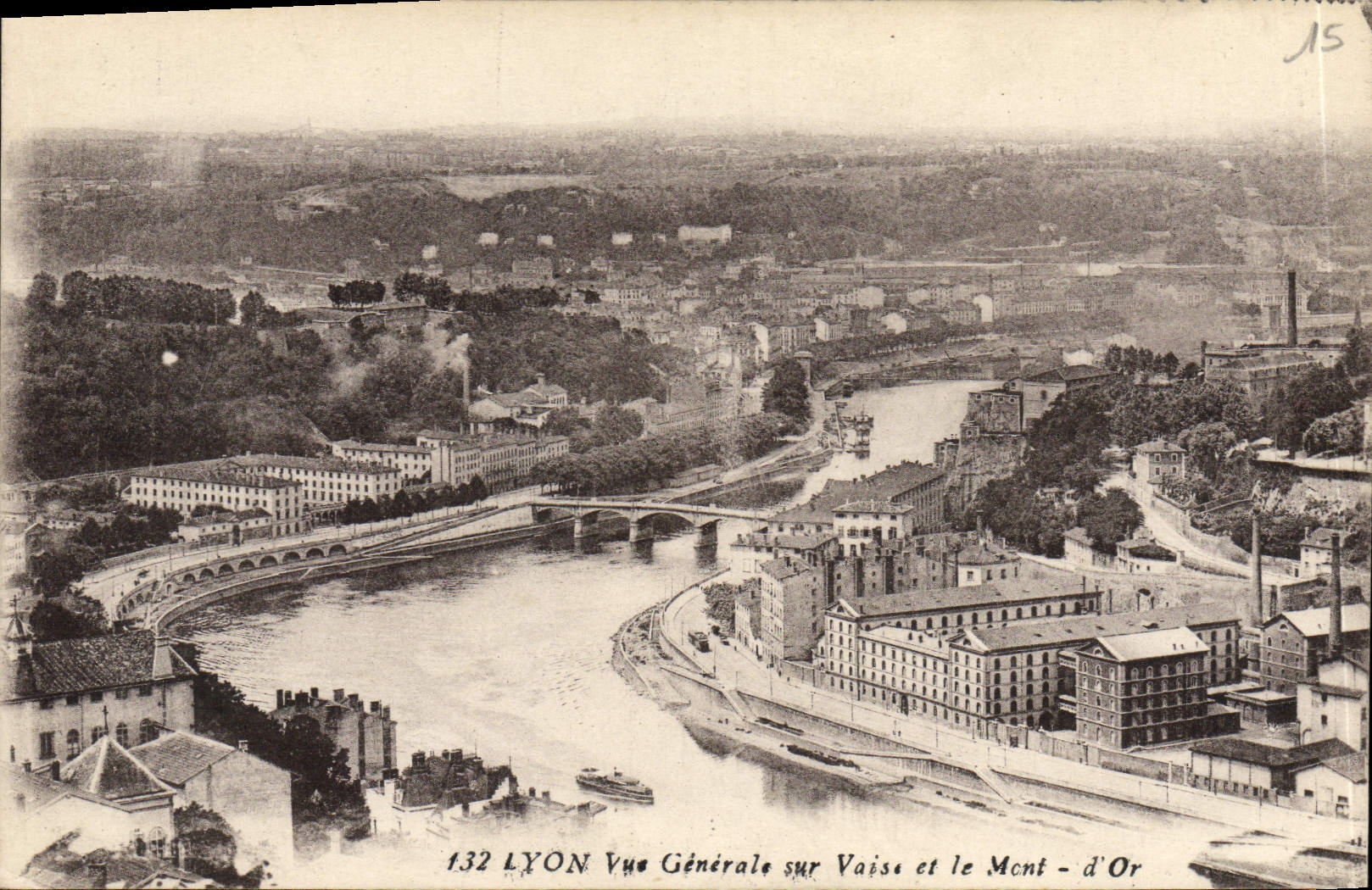 LYON Vue Générale sur Vaise et le Mont-d'Or — éditeur non identifié, n° de série 132