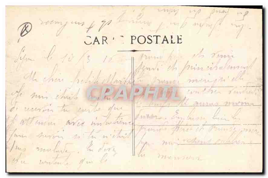 LYON Vue Générale sur Vaise et le Mont-d'Or — éditeur non identifié, n° de série 132 — Rückseite