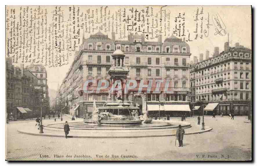 Lyon. Place des Jacobins. Vue de Rue Centrale — V. P. Paris N. 317