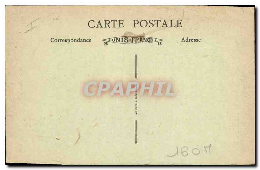 LYON - Monument Carnot (érigé en 1900) — Perspective de la Rue de la République et Coteau Croix Rousse — B.F. 'Lut' — Verso