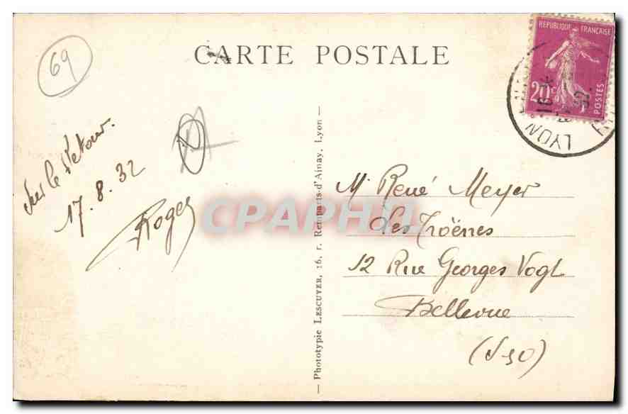 Monument de la République, vu de la gare de Perrache — Lyon Illustré, n°10, éditeur M.F. — Verso